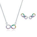 Conjunto Infinito Colorido Prata