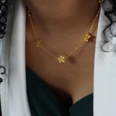 Colar e Pulseira Sol da Manhã Banhado em Ouro 18k
