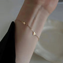 Pulseira Com Corações Banhada em Ouro 18k