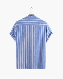 Camisa Masculina Listrada Gola Padre Mônaco